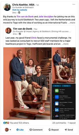 Press article cover about EdoMatch